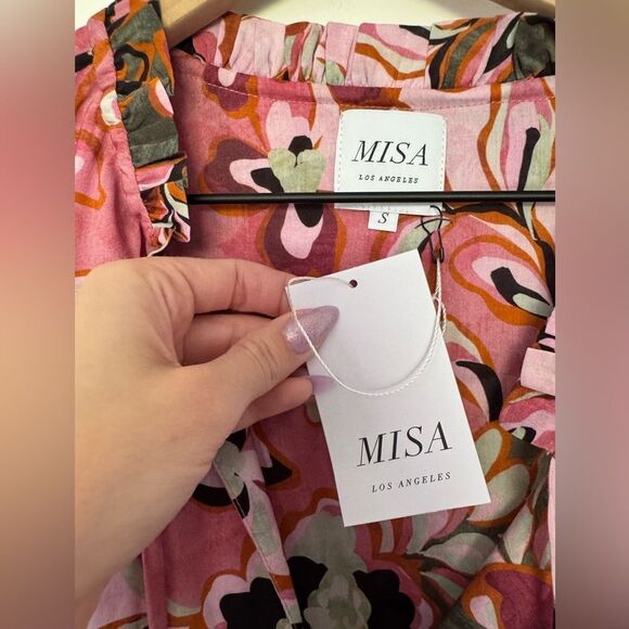 NWT Misa Los Angeles Lorena Cotton Mini Dress Small - Picture 10 of 10